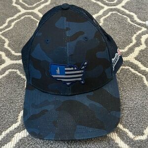 Johnnie-O blue camo trucker hat